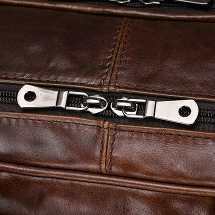 Leather 17" Business Travel Briefcase