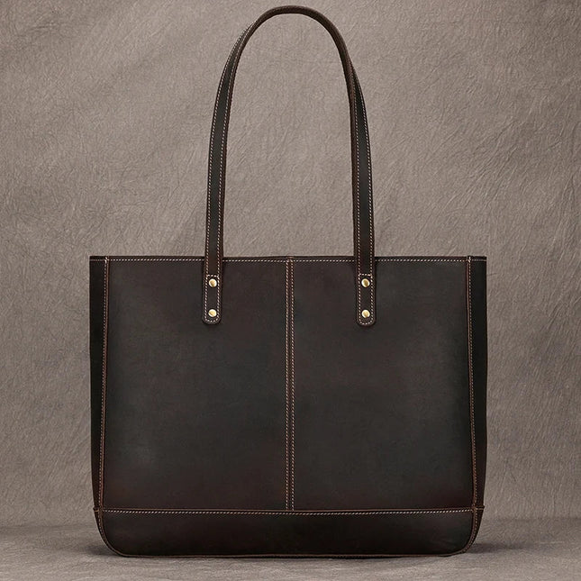 Vintage Leather Shoulder Bag Tote