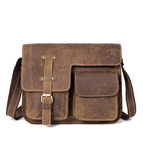 Leather Business Travel Shoulder Bag